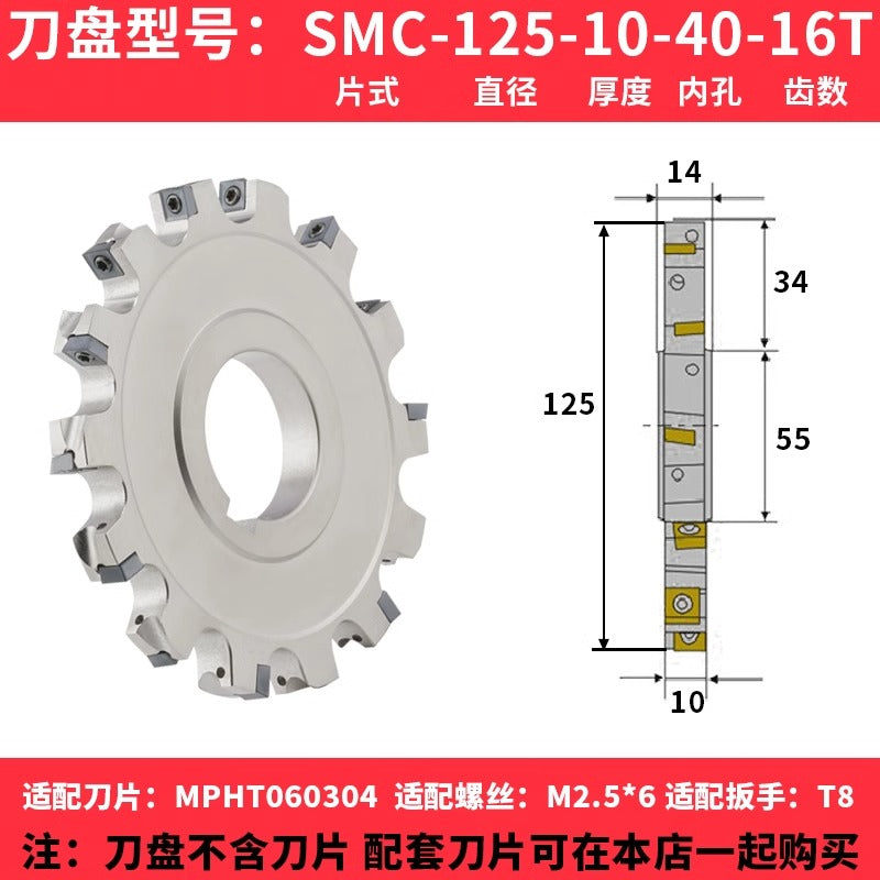 2083-CNC SMP 3 face and face milling cutter head saw blade sleeve indexable milling T-slot cutter head MPHT06 0812 Shandong Denso Pricision Tools Co.,Ltd.